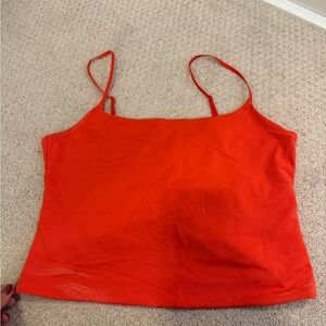 Aritzia contour red spaghetti strap crop tank size XL